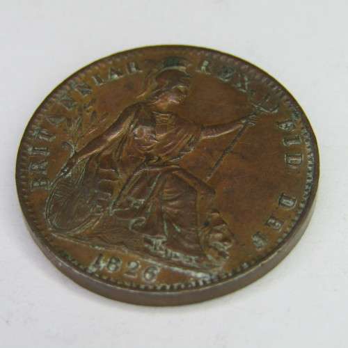 1826 Great Britain George 4 Farthing - aAU