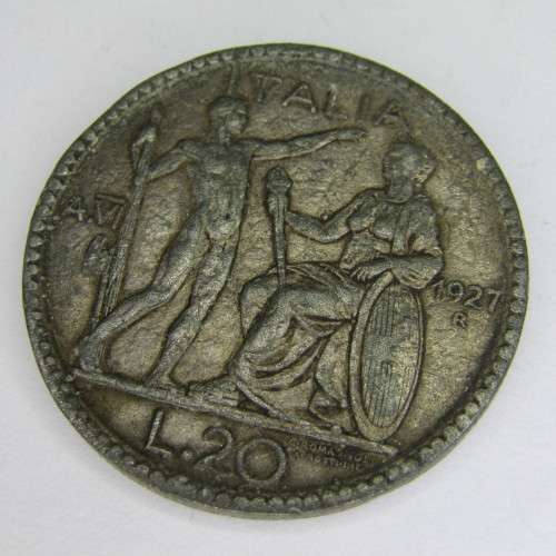 1927 Italy 20 Lira - VF