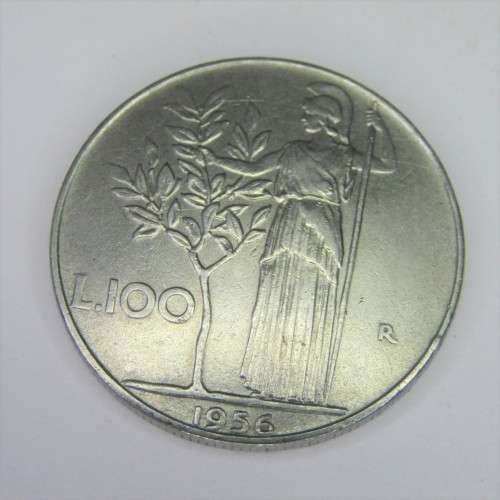 1956 and 1957 Italy 100 Lire coins - XF+ - sold as a lot