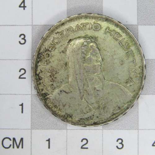 1933 B Switzerland 5 Franc - XF