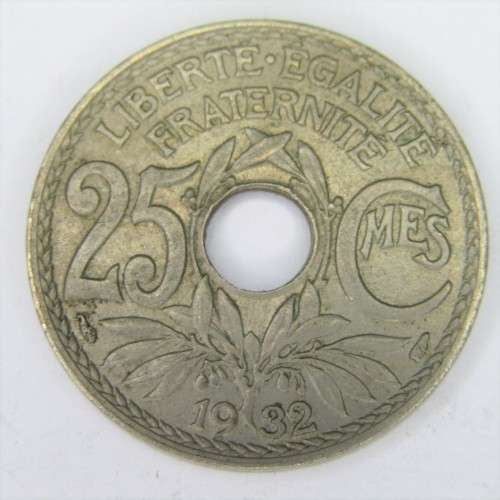 1932 France 25 Centimes - AU
