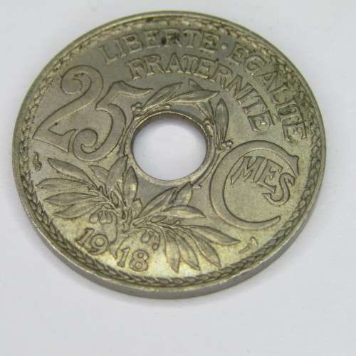 1918 France 25 Centimes - AU