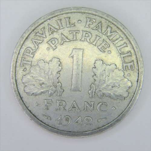 1942 France `LB` 1 Franc - AU