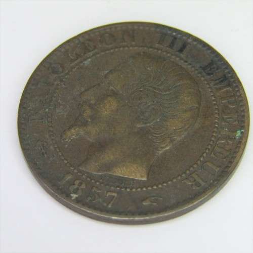 1857 France 5 Centimes `A` mintmark - VF