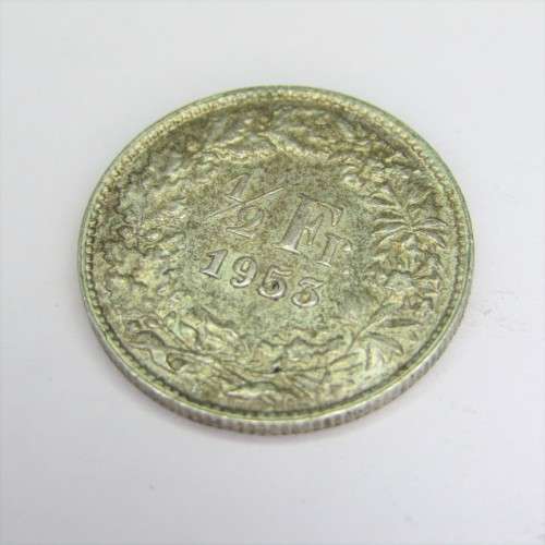 1953 Switzerland Half Franc - AU