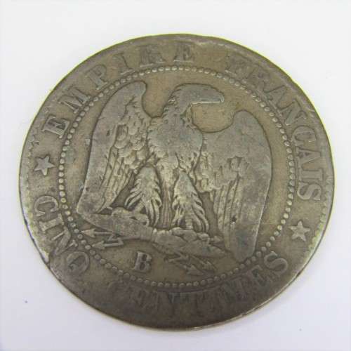 1854 France 5 Centimes - A and B mintmarks - lot of 2