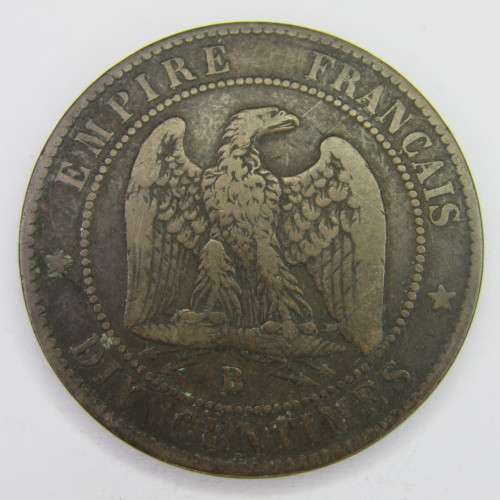 1853 B France 10 Centimes