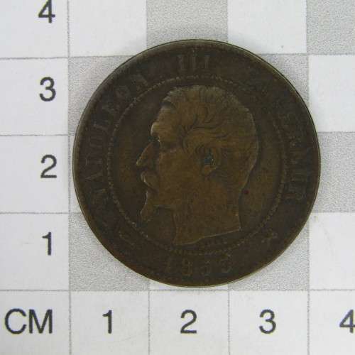 1853 B France 10 Centimes