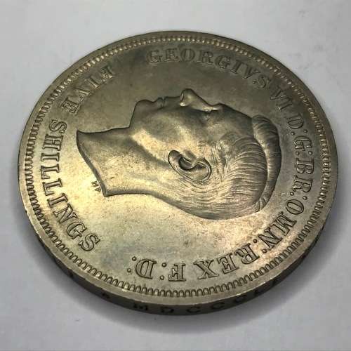 1951 Festival of Britain Crown - uncirculated not PL - with deep metal flaw from back to sword