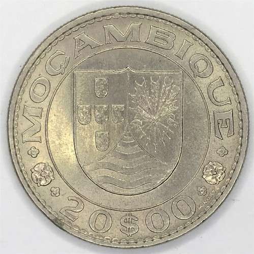 1971 Mozambique Nickel 20 Escudos - uncirculated