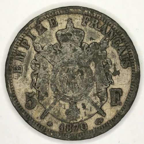 1870 France Silver 5 Francs
