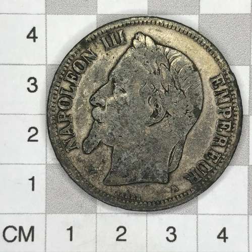 1870 France Silver 5 Francs