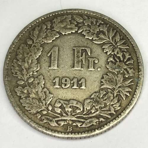 1911 Switzerland Silver Franc