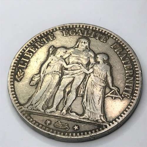 1877 France 5 Franc - VF