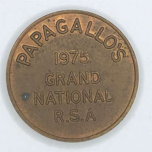 1975 Papagallo`s Grand National R.S.A Token