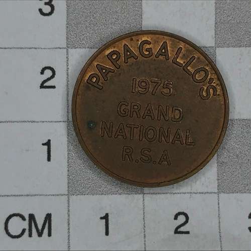 1975 Papagallo`s Grand National R.S.A Token