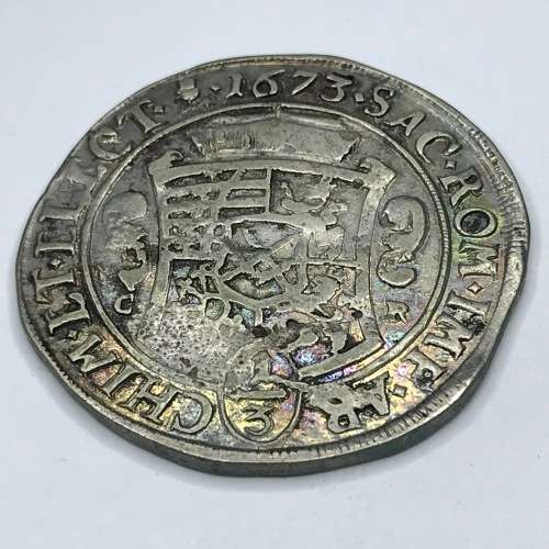 1673 German States Saxony George II 1/3 Thaler