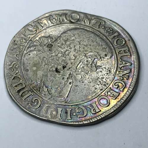 1673 German States Saxony George II 1/3 Thaler