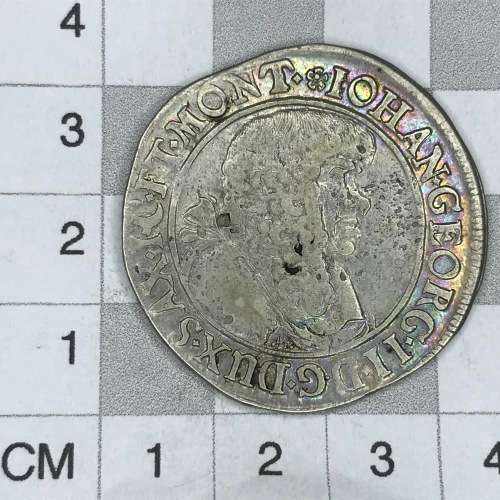 1673 German States Saxony George II 1/3 Thaler