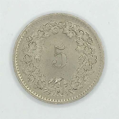 1963 Switzerland 5 Rappen - AU