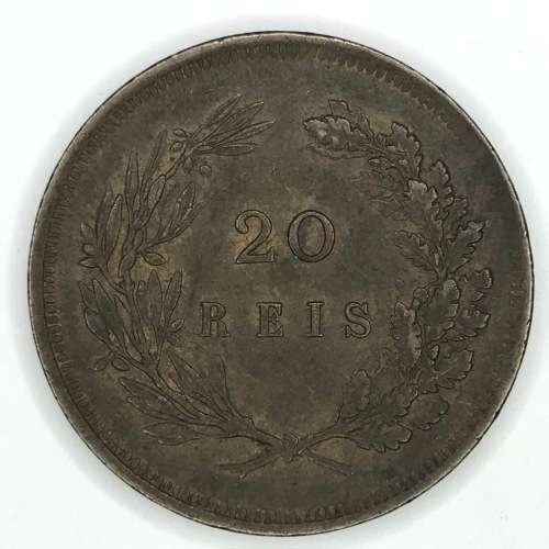 1892 Portugal 20 Reis - AU+