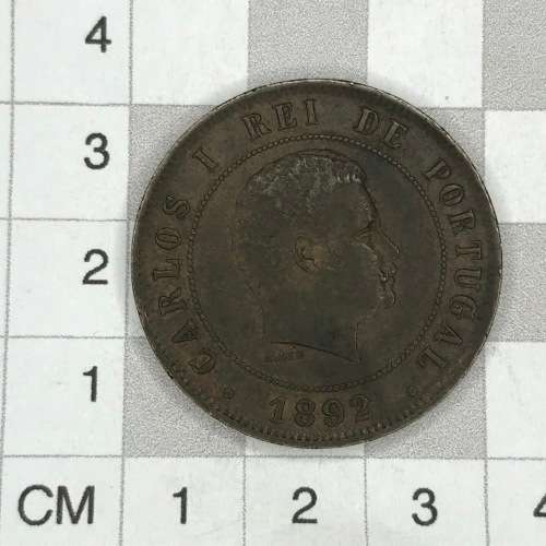 1892 Portugal 20 Reis - AU+