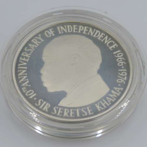 1976 Botswana silver 5 Pula - proof - Mintage 20000