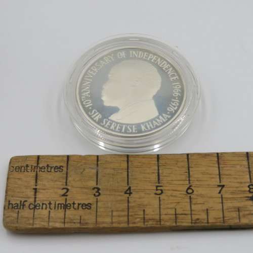 1976 Botswana silver 5 Pula - proof - Mintage 20000