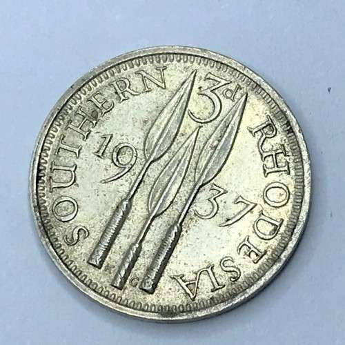 1937 Southern Rhodesia 3d Three Pence - XF+