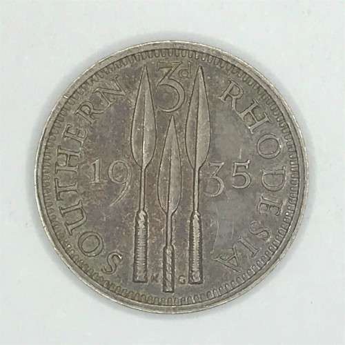 1935 Southern Rhodesia 3d Three Pence - XF