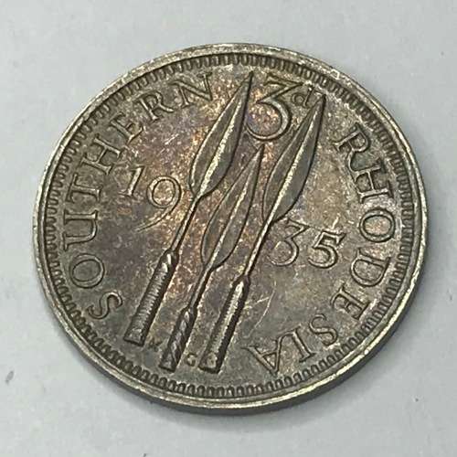 1935 Southern Rhodesia 3d Three Pence - XF