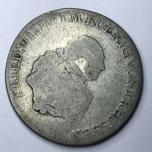 1791 E German States Prussia Silver 1/3 Thaler