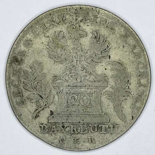 1761 German Brandenburg Bayreuth 20 Kreuzer