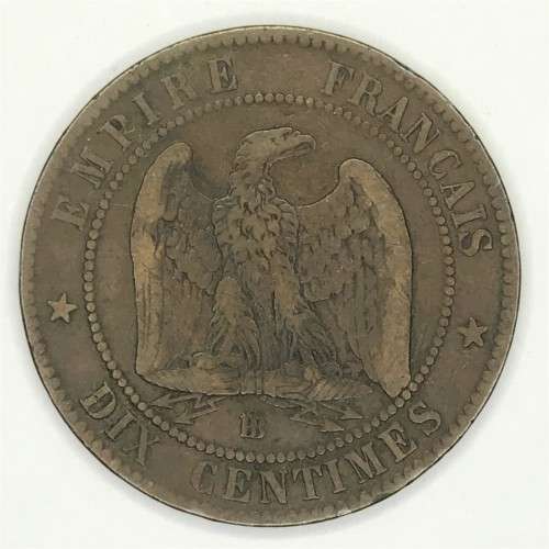 1855 France 10 Centimes `BB`