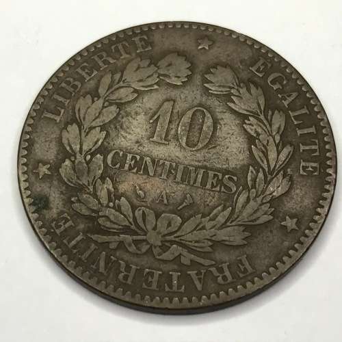 1897 France 10 Centimes `A`