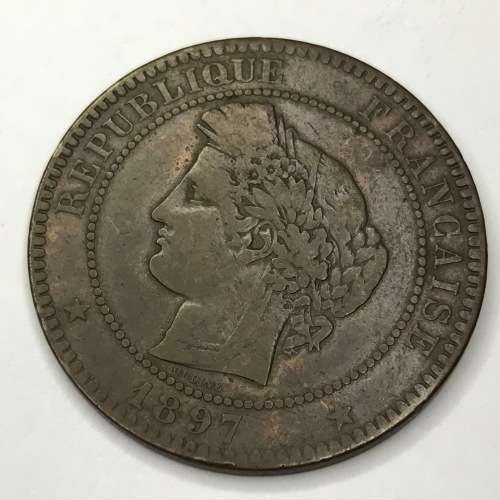 1897 France 10 Centimes `A`