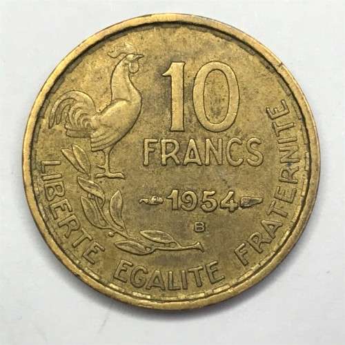 1954 B France 10 Francs - XF