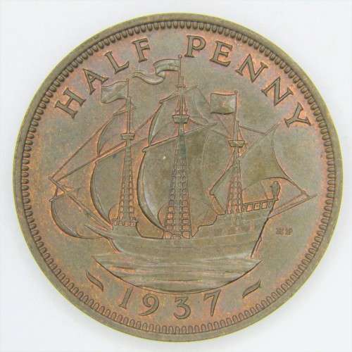 1937 Great Britain Half Penny - uncirculated - #2