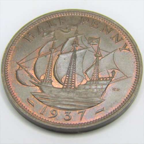 1937 Great Britain Half Penny - uncirculated - #2