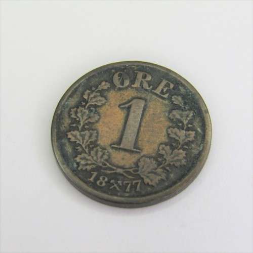 1877 Norway 1 ORE - VF+