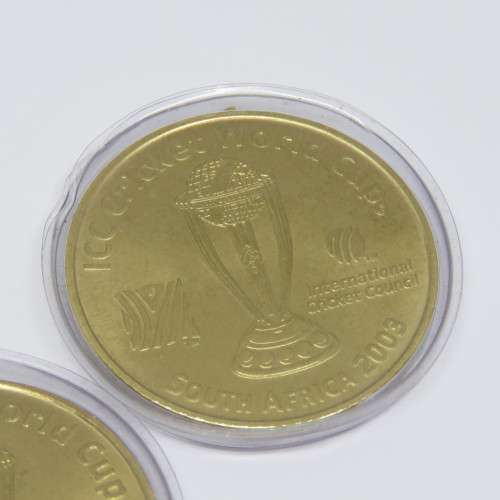 Pair of SA 2003 ICC cricket world cup medallions