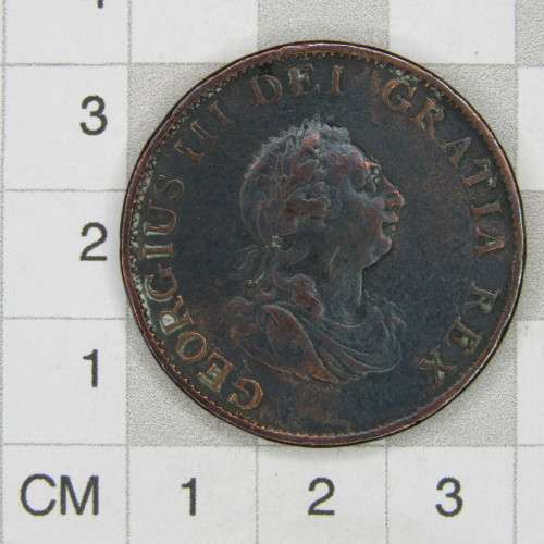 1799 Great Britain George 3 Half Penny - better than VF