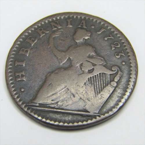 1723 Hibernia Colonial Half Penny - scarce