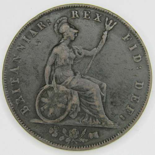 1826 Great Britain George IV Half Penny - VF+