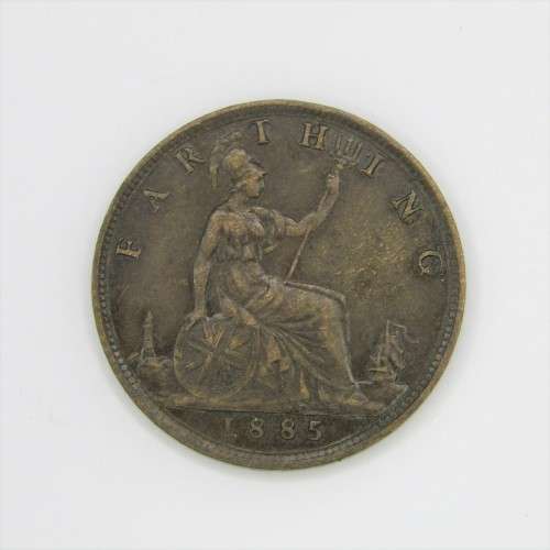 1885 Great Britain Farthing - XF+