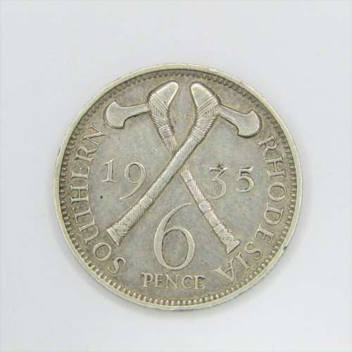 1935 Southern Rhodesia Sixpence - XF