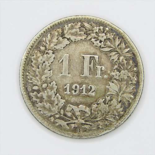 1912 Switzerland Silver Franc - VF