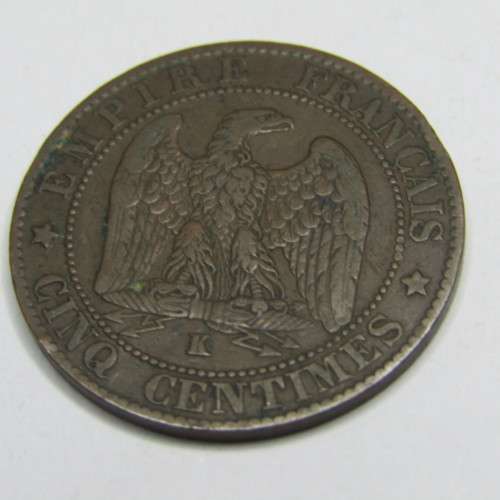 1864 France 5 Centimes - VF