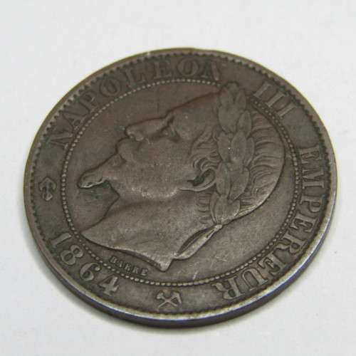 1864 France 5 Centimes - VF