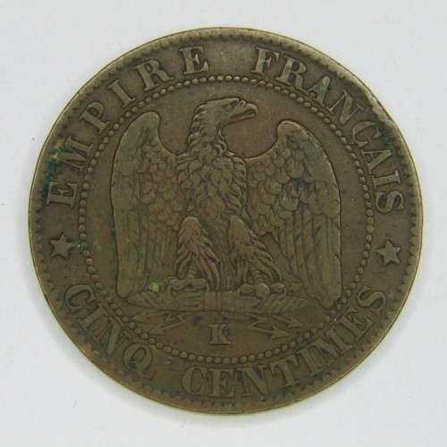 1864 France 5 Centimes - VF